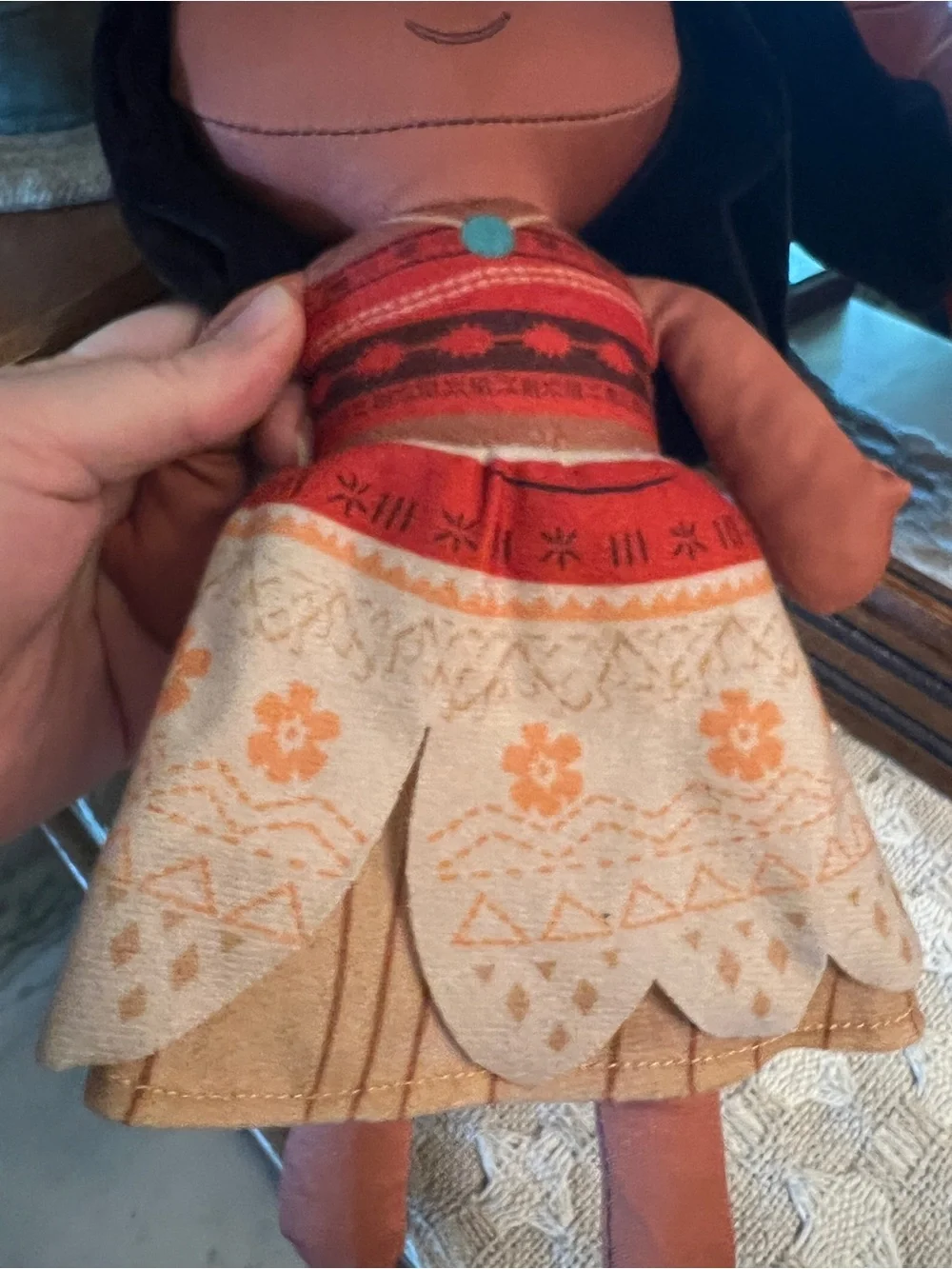 DISNEY‎ Classic Plush Princess Doll Moana Embroidered Face Approximately 14 in.